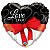 Balão Qualatex 36" - Coração - Love You-Fita Vermelho - 1 Un - Imagem 1