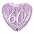 Balão Qualatex 18" - Coração - Happy 60Th-Coracão De Damasco - 1 Un - Imagem 1