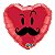 Balão Qualatex 18" - Coração - Sr. Bigode - 1 Un - Imagem 1