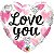 Balão Qualatex 18" - Coração - Love You-Corações Rosa - 1 Un - Imagem 1