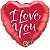 Balão Qualatex 18" - Coração - I Love You-Letras Cursivas - 1 Un - Imagem 1