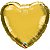Balão Qualatex 18" - Coração - Ouro Metalizado Liso - 1 Un - Imagem 1