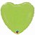 Balão Qualatex 04" - Coração - Verde Lima Metalizado Liso - 1 Un - Imagem 1