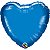 Balão Qualatex 04" - Coração - Azul Safira Metalizado Liso - 1 Un - Imagem 1