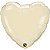 Balão Qualatex 04" - Coração - Marfim Perolado Metalizado Liso - 1 Un - Imagem 1