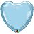 Balão Qualatex 09" - Coração - Azul Claro Perolado Metalizado Liso - 1 Un - Imagem 1