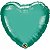 Balão Qualatex 18" - Coração Solto - Chrome Verde - 1 Un - Imagem 1