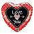 Balão Qualatex 09" - Coração Solto - Love You-Pontos E Flechas - 1 Un - Imagem 1