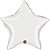 Balão Qualatex 20" - Estrela - Branco Metalizado Liso - 1 Un - Imagem 1