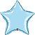 Balão Qualatex 20" - Estrela - Azul Claro Perolado Metalizado Liso - 1 Un - Imagem 1
