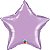Balão Qualatex 20" - Estrela - Lavanda Perolado Metalizado Liso - 1 Un - Imagem 1