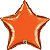 Balão Qualatex 20" - Estrela - Laranja Metalizado Liso - 1 Un - Imagem 1