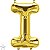 Balão Qualatex 34" - Letra - I Ouro - 1 Un - Imagem 1