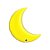 Balão Qualatex 35" - Lua Crescente - Amarelo Citrino Metalizado Liso - 1 Un - Imagem 2