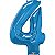 Balão Qualatex 16" - Número - 4 Azul - 1 Un - Imagem 1