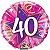 Balão Qualatex 18" - Redondo - 40-Estrela Brilhante Rosa - 1 Un - Imagem 1