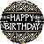 Balão Qualatex 18" - Redondo - Happy Birthday-Mud Cloth - 1 Un - Imagem 1