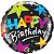 Balão Qualatex 18" - Redondo - Birthday-Estrelas Brilhantes - 1 Un - Imagem 1