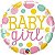 Balão Qualatex 18" - Redondo - Baby Girl-Pontos - 1 Un - Imagem 1