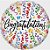 Balão Qualatex 18" - Redondo - Congratulations-Serpentinas - 1 Un - Imagem 1