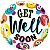 Balão Qualatex 18" - Redondo - Get Well Soon-Carinhas - 1 Un - Imagem 1