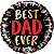 Balão Qualatex 18" - Redondo - Best Dad Ever - 1 Un - Imagem 1