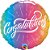 Balão Qualatex 18" - Redondo - Congratulations-Ombre Vibrante - 1 Un - Imagem 1