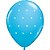 Balão Qualatex 11" - Redondo Azul Casca De Ovo - Pontos Polka Pequenos - 50 Un - Imagem 1