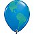 Balão Qualatex 16" - Redondo Azul Escuro - Planeta Terra - 50 Un - Imagem 1