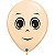 Balão Qualatex 16" - Redondo Blush - Rosto Masculino - 50 Un - Imagem 1