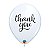 Balão Qualatex 11" - Redondo Branco - Thank You - 50 Un - Imagem 1