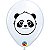Balão Qualatex 5" - Redondo Branco - Urso Panda - 100 Un - Imagem 1