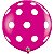 Balão Qualatex 3" - Redondo Cereja Intenso - Pontos Polka Grandes - 2 Un - Imagem 1