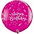 Balão Qualatex 3" - Redondo Cereja Intenso - Happy Birthday-Estrela A-R - 2 Un - Imagem 1