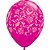 Balão Qualatex 11" - Redondo Cereja Intenso - Estampa De Damask - 50 Un - Imagem 1