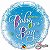 Balão Qualatex 18" - Redondo Hol - Welcome Baby Boy-Estrelas - 1 Un - Imagem 1