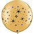Balão Qualatex 30" - Redondo Ouro - Espirais E Brilho - 2 Un - Imagem 1