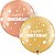 Balão Qualatex 30" - Redondo Ouro Rosa E Ouro - Birthday-Poás Grandes E Pequenos - 2 Un - Imagem 1