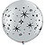 Balão Qualatex 30" - Redondo Prata - Espirais E Brilho - 2 Un - Imagem 1