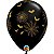 Balão Qualatex 11" - Redondo Preto Onix - Teias De Aranha E Morcegos - 50 Un - Imagem 1