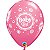 Balão Qualatex 11" - Redondo Rosa - Baby Girl-Bolinhas Polka - 50 Un - Imagem 1
