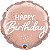 Balão Qualatex 04" - Redondo Solto - Birthday-Confetes Rosa E Ouro - 1 Un - Imagem 1
