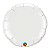 Balão Qualatex 09" - Redondo - Branco Metalizado Liso - 1 Un - Imagem 1
