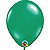 Balão Qualatex 9" - Redondo Verde Esmeralda - Liso Látex - 100 Un - Imagem 1