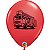 Balão Qualatex 11" - Redondo Vermelho - Corpo De Bombeiros - 50 Un - Imagem 1