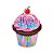 Balão Qualatex 35" - Shape - Birthday-Cupcake Com Cobertura - 1 Un - Imagem 1
