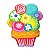 Balão Qualatex 34" - Shape - Círculos Bolso Florais - 1 Un - Imagem 1