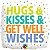 Balão Qualatex 18" - Shape - Hugs & Kisses Get Well Wishes - 1 Un - Imagem 1