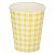 Copo de Papel 270ml Xadrez Amarelo Junina - 10 Un - Imagem 1
