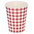 Copo de Papel 270ml Xadrez Vermelho Junina - 10 Un - Imagem 1